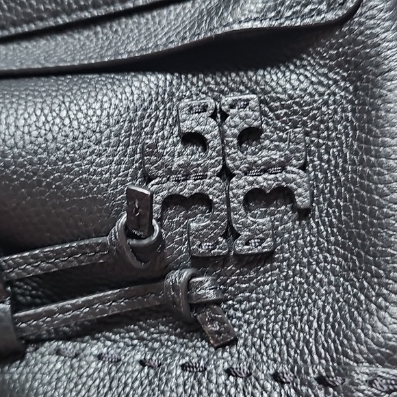 Tory Burch Magraw Dragonfly Black Leather Shoulder Bag - Picture 2 of 13